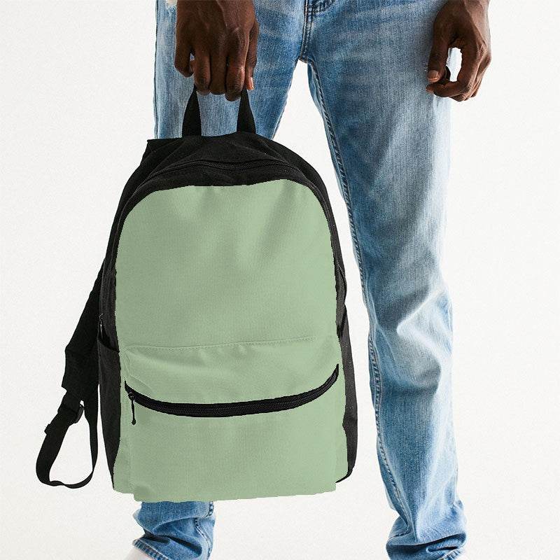 Lightened Fully-Muted Lime Canvas Backpack (GL2-FM-LG) - Man Holding