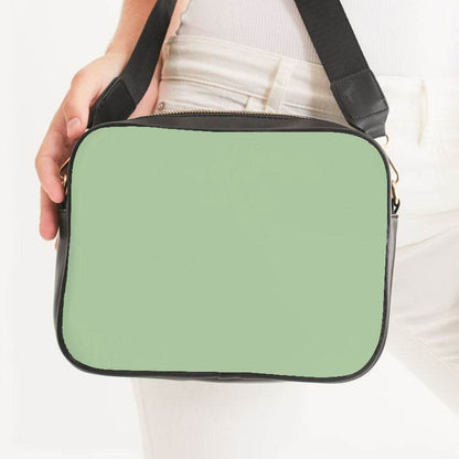 Lightened Fully-Muted Lime Crossbody Bag (GL2-FM-LG) - Woman Front CloseUp