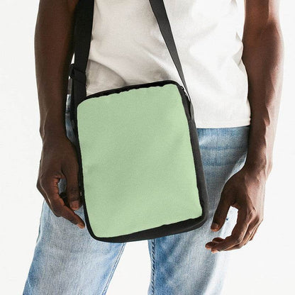 Lightened Fully-Muted Lime Messenger Pouch (GL2-FM-LG) - Man Front CloseUp