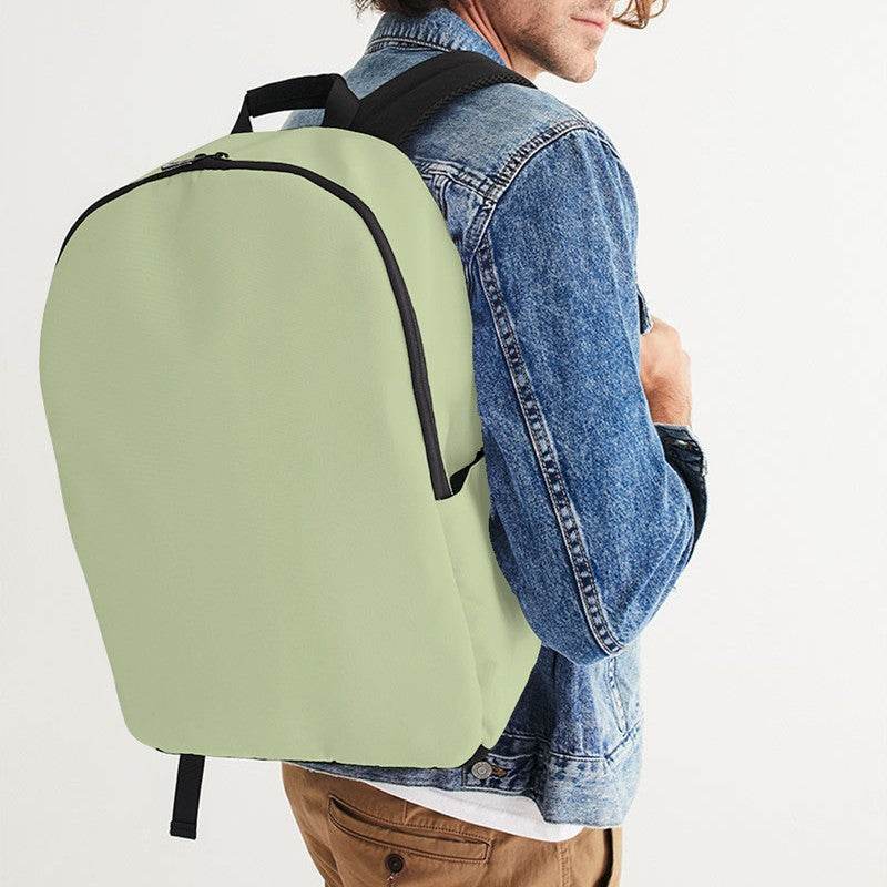 Lightened Fully-Muted Lime Waterproof Backpack (L-FM-LG) - Man CloseUp