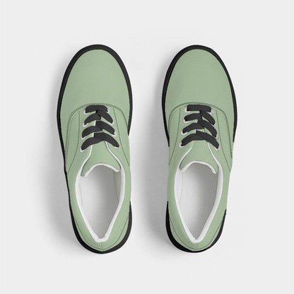 Lightened Fully-Muted Lime Women's Canvas Sneakers (GL2-FM-LG) - Top
