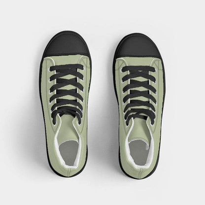 Lightened Fully-Muted Lime Women's High-Top Canvas Sneakers (L-FM-LG) - Top
