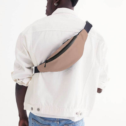 Lightened Fully-Muted Orange Belt Bag (OR2-FM-LG) - Man Back