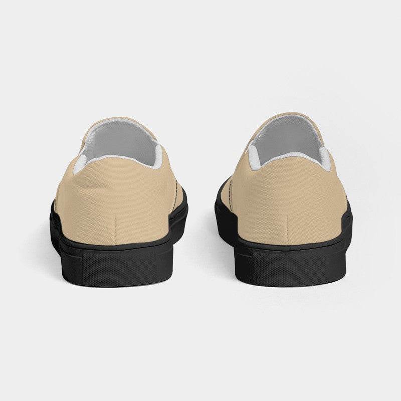 Lightened Fully-Muted Orange Men's Slip-On Canvas Sneakers (YO2-FM-LG) - Back