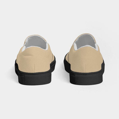 Lightened Fully-Muted Orange Men's Slip-On Canvas Sneakers (YO2-FM-LG) - Back