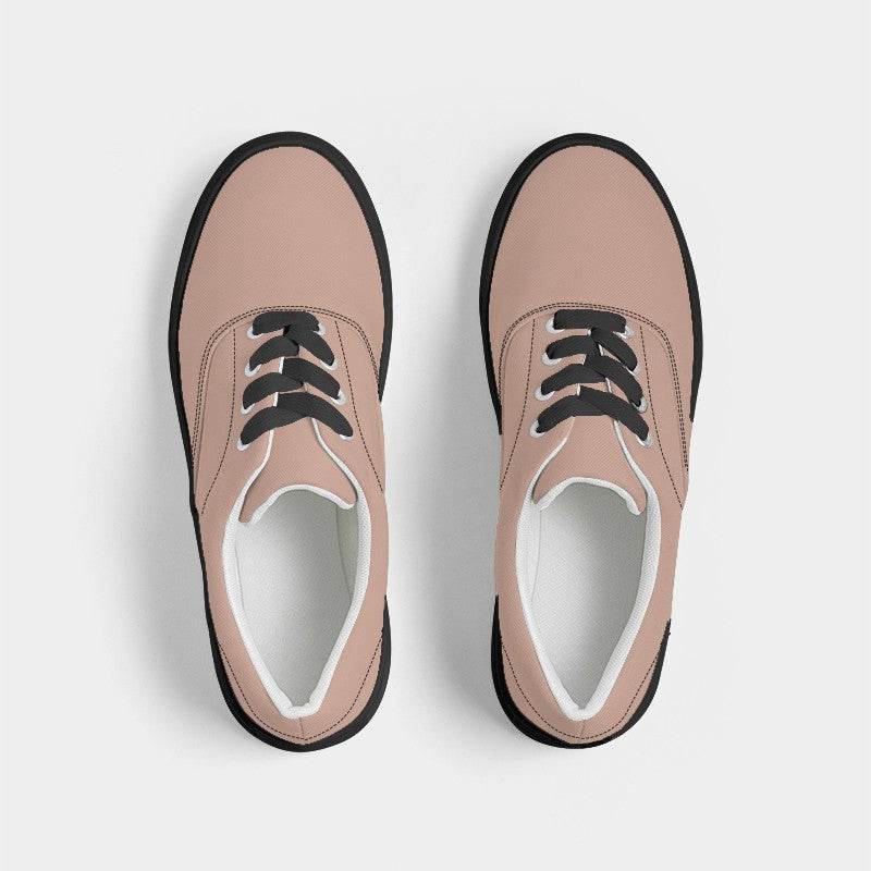 Lightened Fully-Muted Orange Women's Canvas Sneakers (OR2-FM-LG) - Top