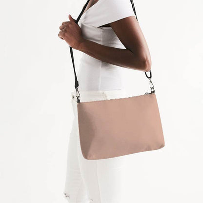 Lightened Fully-Muted Orange Zip Pouch (OR2-FM-LG) - Side CloseUp