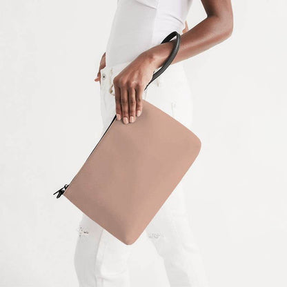 Lightened Fully-Muted Orange Zip Pouch (OR2-FM-LG) - Side Holding