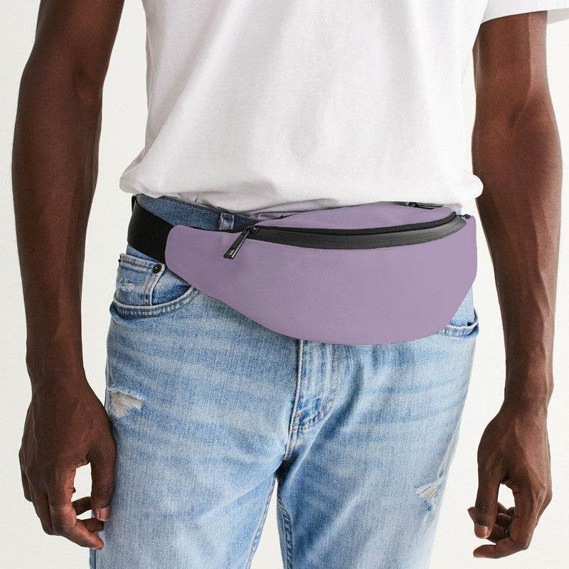 Lightened Fully-Muted Purple Belt Bag (MPU2-FM-LG) - Man Front CloseUp