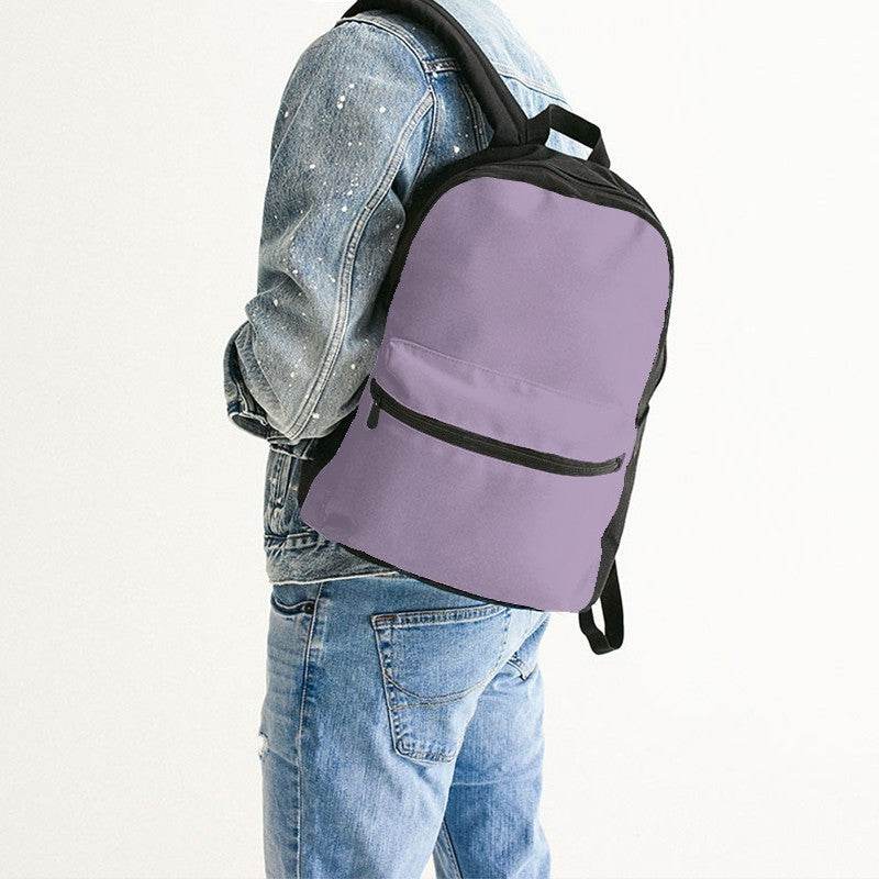 Lightened Fully-Muted Purple Canvas Backpack (MPU2-FM-LG) - Man Back CloseUp