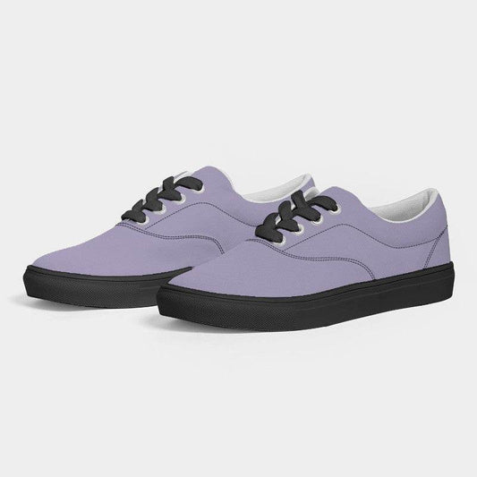 Lightened Fully-Muted Purple Men's Canvas Sneakers (PU-FM-LG) - Side 3