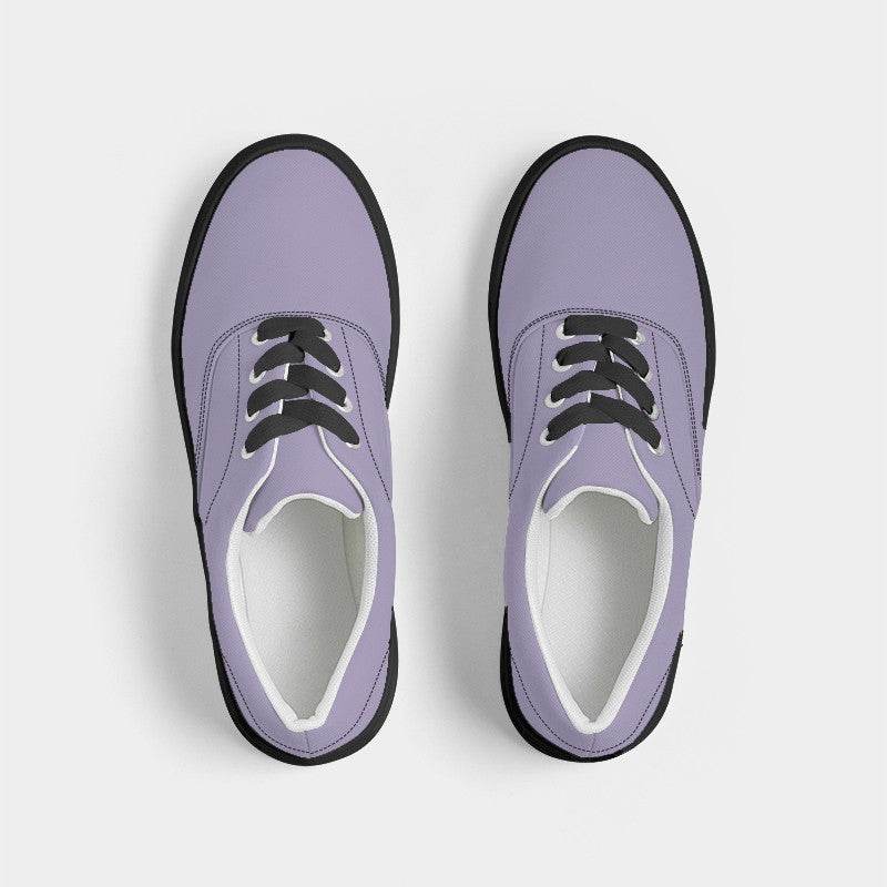 Lightened Fully-Muted Purple Men's Canvas Sneakers (PU-FM-LG) - Top
