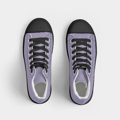 Lightened Fully-Muted Purple Men's High-Top Canvas Sneakers (PU-FM-LG) - Top