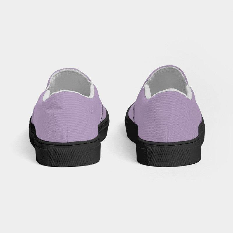 Lightened Fully-Muted Purple Men's Slip-On Canvas Sneakers (MPU2-FM-LG) - Back