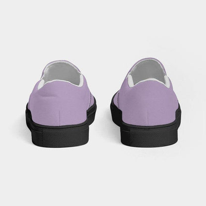 Lightened Fully-Muted Purple Men's Slip-On Canvas Sneakers (MPU2-FM-LG) - Back