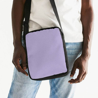 Lightened Fully-Muted Purple Messenger Pouch (PU-FM-LG) - Man Front CloseUp