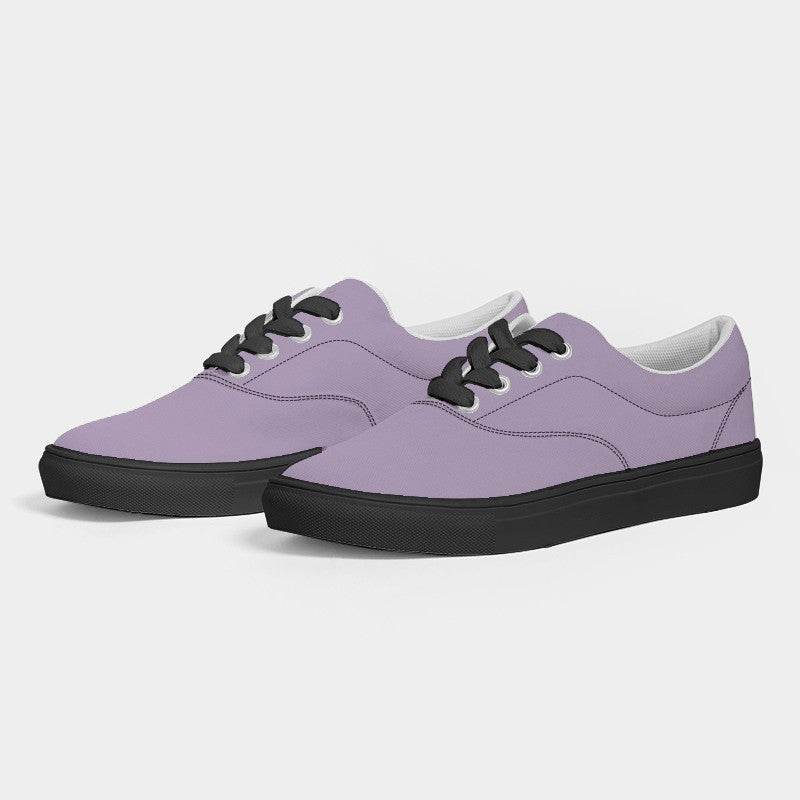 Lightened Fully-Muted Purple Women's Canvas Sneakers (MPU2-FM-LG) - Side 3
