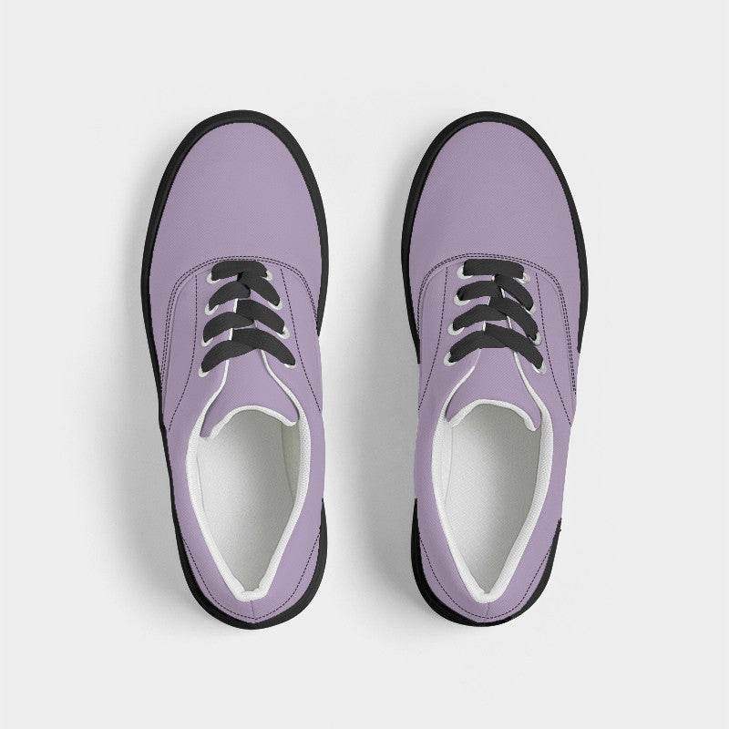 Lightened Fully-Muted Purple Women's Canvas Sneakers (MPU2-FM-LG) - Top