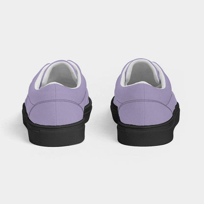 Lightened Fully-Muted Purple Women's Canvas Sneakers (PU-FM-LG) - Back
