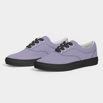Lightened Fully-Muted Purple Women's Canvas Sneakers (PU-FM-LG) - Side 3