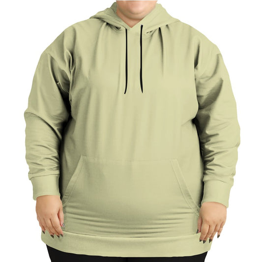 Lightened Fully-Muted Yellow Hoodie PLUS (LY2-FM-LG) - Woman Front PLUS