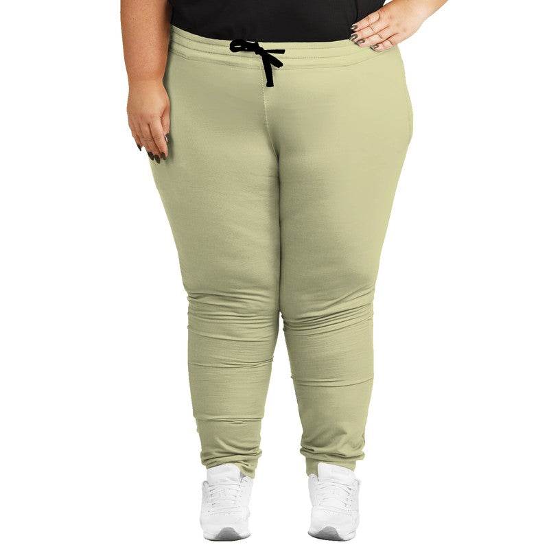 Lightened Fully-Muted Yellow Joggers PLUS (LY2-FM-LG) - Woman Front PLUS