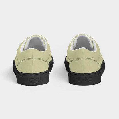 Lightened Fully-Muted Yellow Women's Canvas Sneakers (LY2-FM-LG) - Back