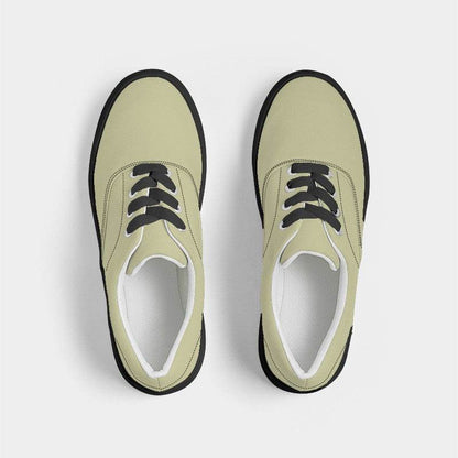 Lightened Fully-Muted Yellow Women's Canvas Sneakers (LY2-FM-LG) - Top