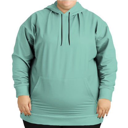 Lightened Muted Blue-Green Hoodie PLUS (BG-MU-LG) - Woman Front PLUS