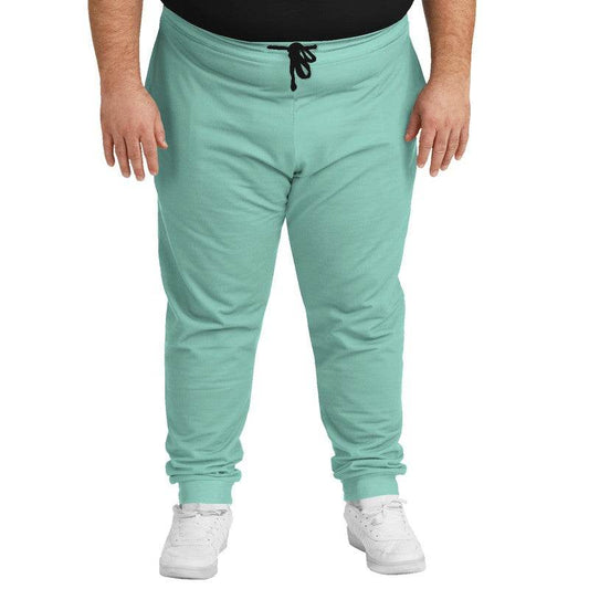 Lightened Muted Blue-Green Joggers PLUS (BG-MU-LG) - Man Front PLUS