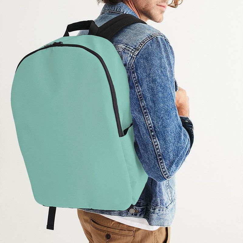 Lightened Muted Blue-Green Waterproof Backpack (BG-MU-LG) - Man CloseUp