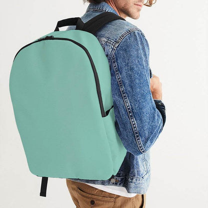 Lightened Muted Blue-Green Waterproof Backpack (BG-MU-LG) - Man CloseUp