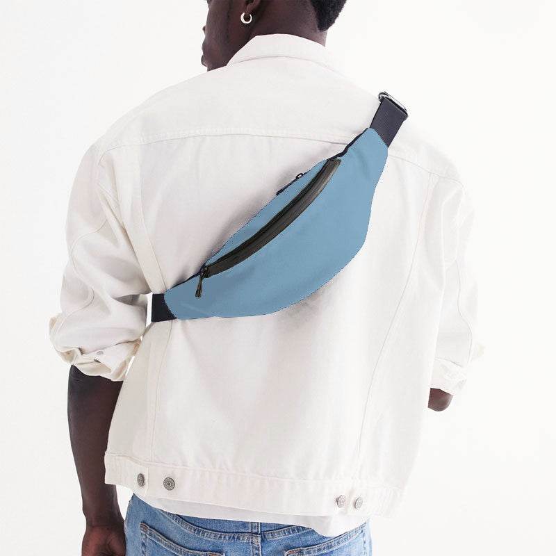 Lightened Muted Blue Belt Bag (B-MU-LG) - Man Back
