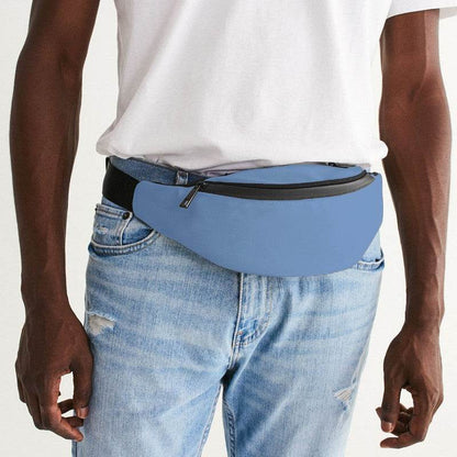 Lightened Muted Blue Belt Bag (IB2-MU-LG) - Man Front CloseUp