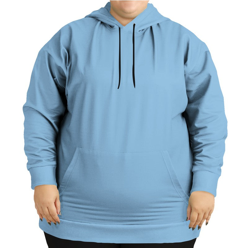 Lightened Muted Blue Hoodie PLUS (B-MU-LG) - Woman Front PLUS