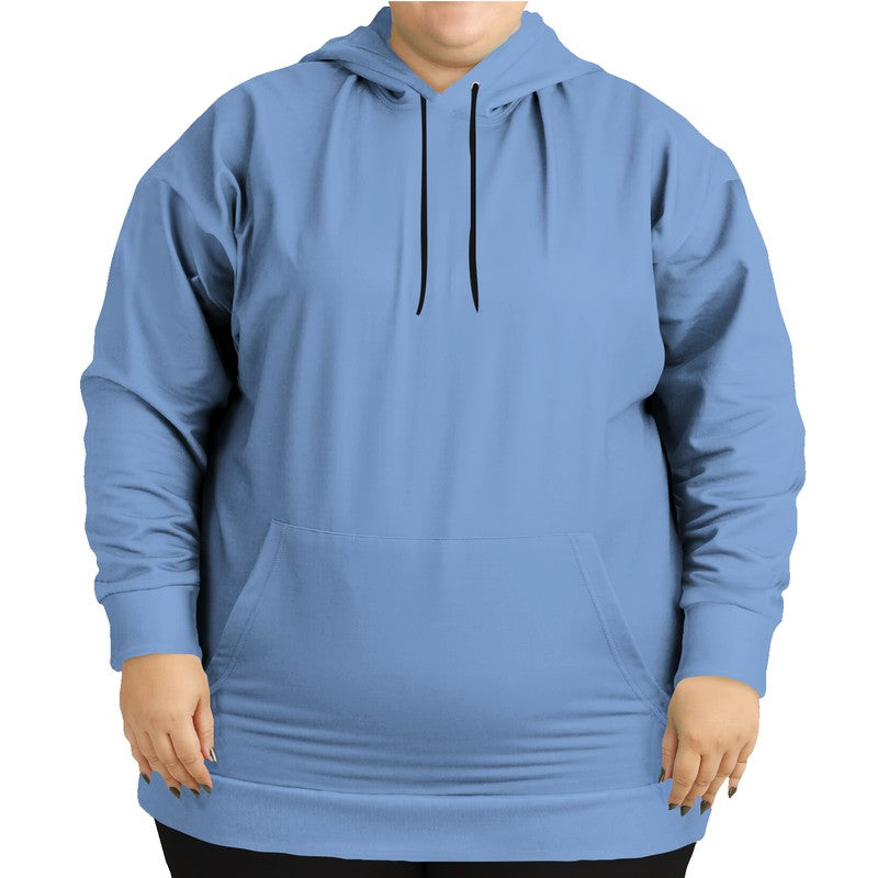 Lightened Muted Blue Hoodie PLUS (IB2-MU-LG) - Woman Front PLUS
