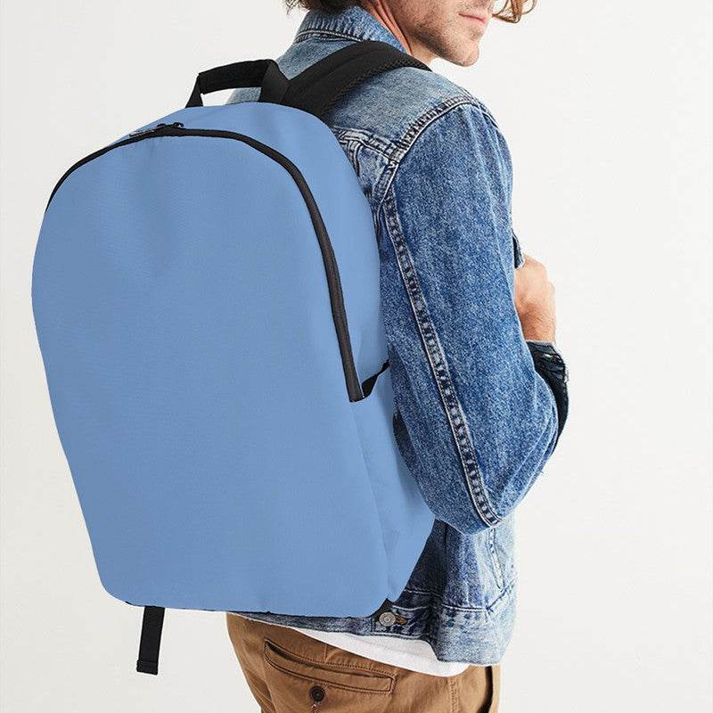Lightened Muted Blue Waterproof Backpack (IB2-MU-LG) - Man CloseUp