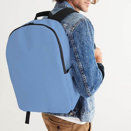Lightened Muted Blue Waterproof Backpack (IB2-MU-LG) - Man CloseUp