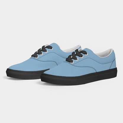 Lightened Muted Blue Women's Canvas Sneakers (B-MU-LG) - Side 3