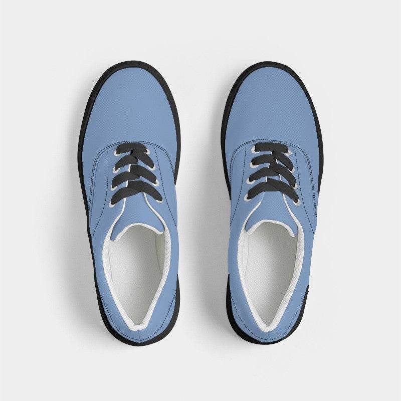 Lightened Muted Blue Women's Canvas Sneakers (IB2-MU-LG) - Top