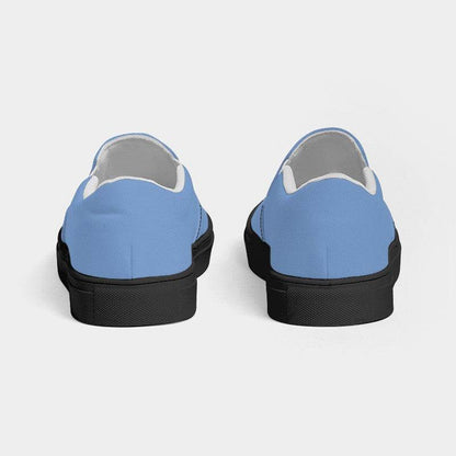 Lightened Muted Blue Women's Slip-On Canvas Sneakers (IB2-MU-LG) - Back