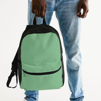 Lightened Muted Green Canvas Backpack (G-MU-LG) - Man Holding