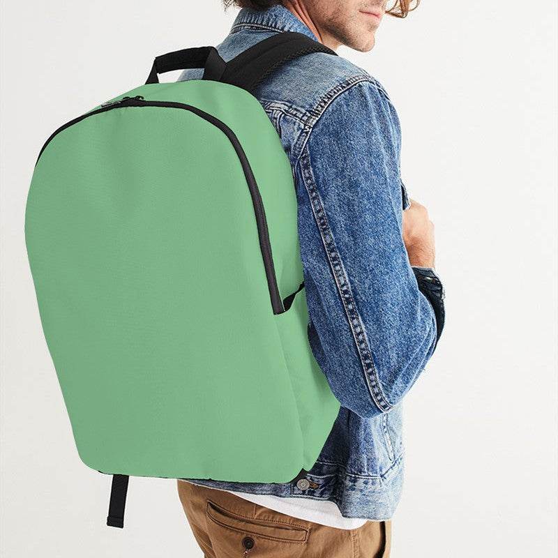 Lightened Muted Green Waterproof Backpack (G-MU-LG) - Man CloseUp