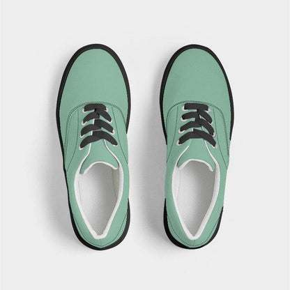 Lightened Muted Green Women's Canvas Sneakers (BGG2-MU-LG) - Top
