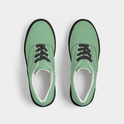 Lightened Muted Green Women's Canvas Sneakers (G-MU-LG) - Top