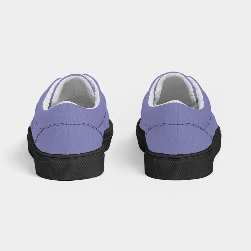 Lightened Muted Indigo Men's Canvas Sneakers (PUI2-MU-LG) - Back