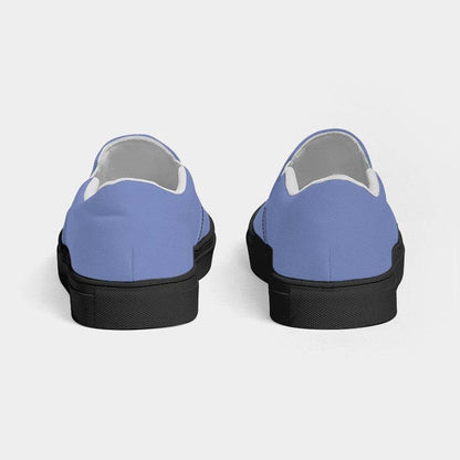 Lightened Muted Indigo Men's Slip-On Canvas Sneakers (I-MU-LG) - Back