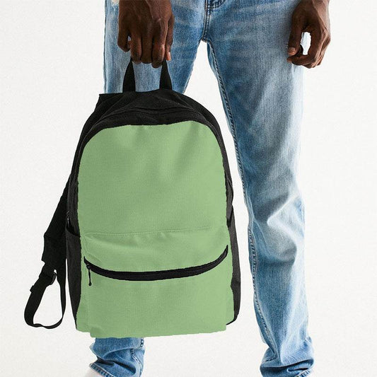 Lightened Muted Lime Canvas Backpack (GL2-MU-LG) - Man Holding