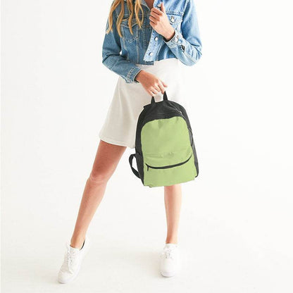 Lightened Muted Lime Canvas Backpack (L-MU-LG) - Woman
