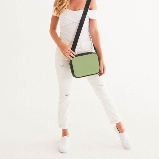 Lightened Muted Lime Crossbody Bag (L-MU-LG) - Woman Front